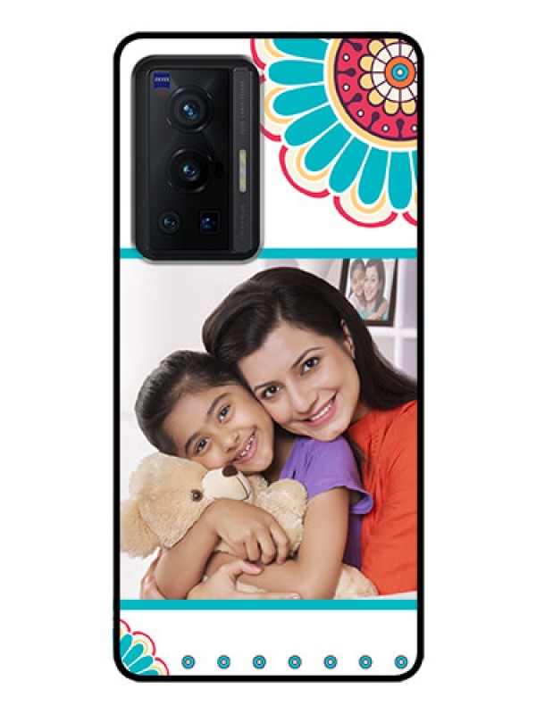 Custom Vivo X70 Pro 5G Custom Glass Phone Case - Flower Design