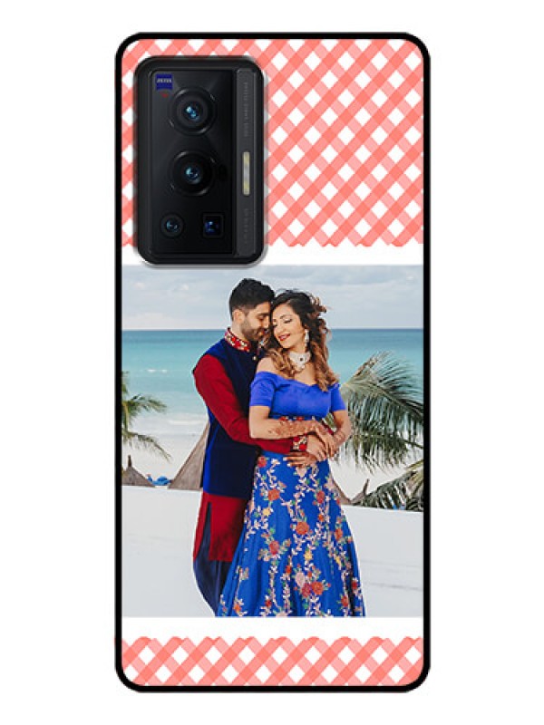 Custom Vivo X70 Pro 5G Personalized Glass Phone Case - Pink Pattern Design
