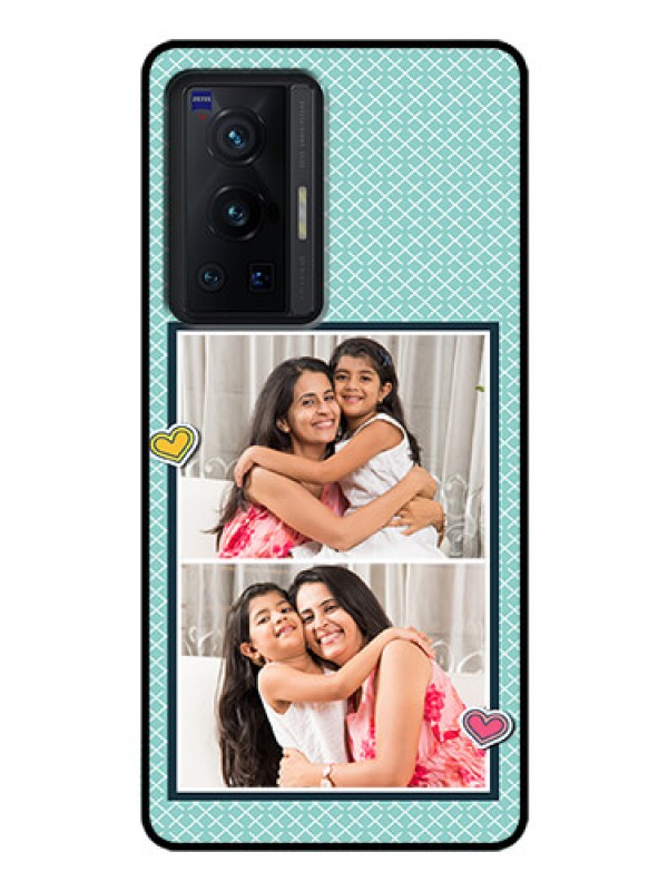 Custom Vivo X70 Pro 5G Custom Glass Phone Case - 2 Image Holder with Pattern Design