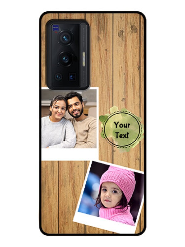 Custom Vivo X70 Pro 5G Custom Glass Phone Case - Wooden Texture Design