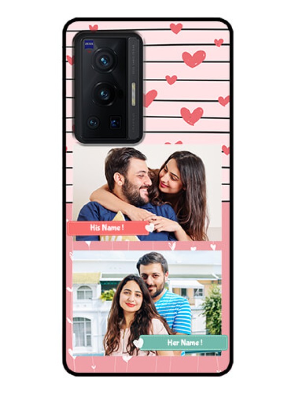 Custom Vivo X70 Pro 5G Custom Glass Mobile Case - Photo with Heart Design