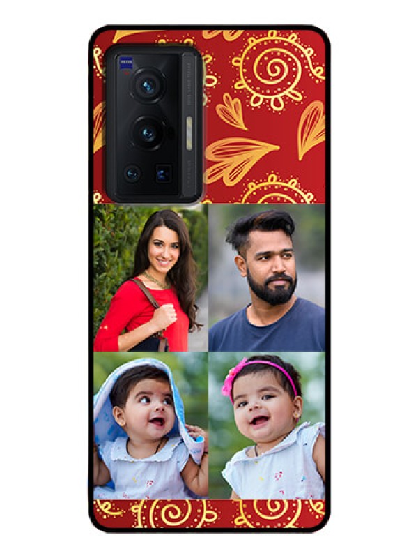 Custom Vivo X70 Pro 5G Photo Printing on Glass Case - 4 Image Traditional Design