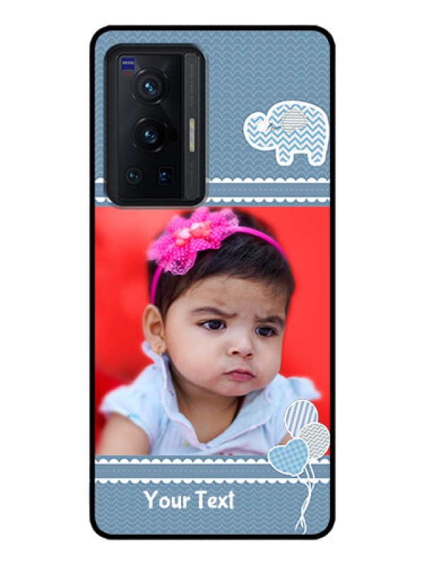Custom Vivo X70 Pro 5G Photo Printing on Glass Case - with Kids Pattern Design