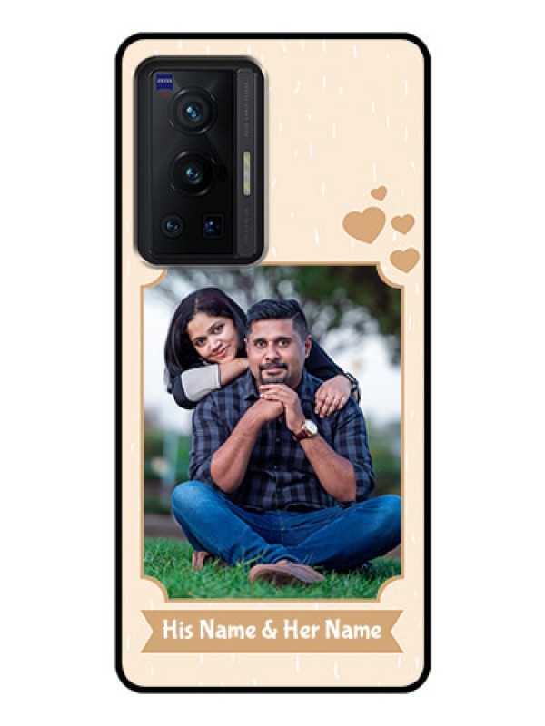 Custom Vivo X70 Pro 5G Custom Glass Phone Case - with confetti love design