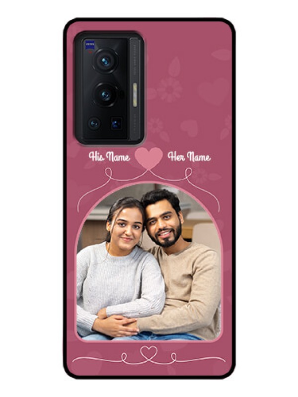 Custom Vivo X70 Pro 5G Photo Printing on Glass Case - Love Floral Design