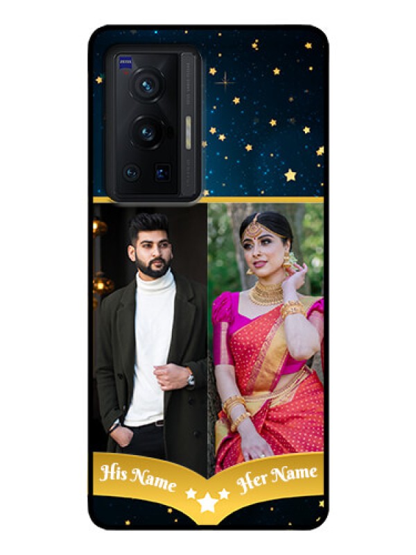 Custom Vivo X70 Pro 5G Custom Glass Phone Case - Galaxy Stars Backdrop Design