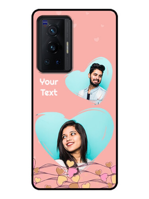 Custom Vivo X70 Pro 5G Custom Glass Mobile Case - Love Doodle Design