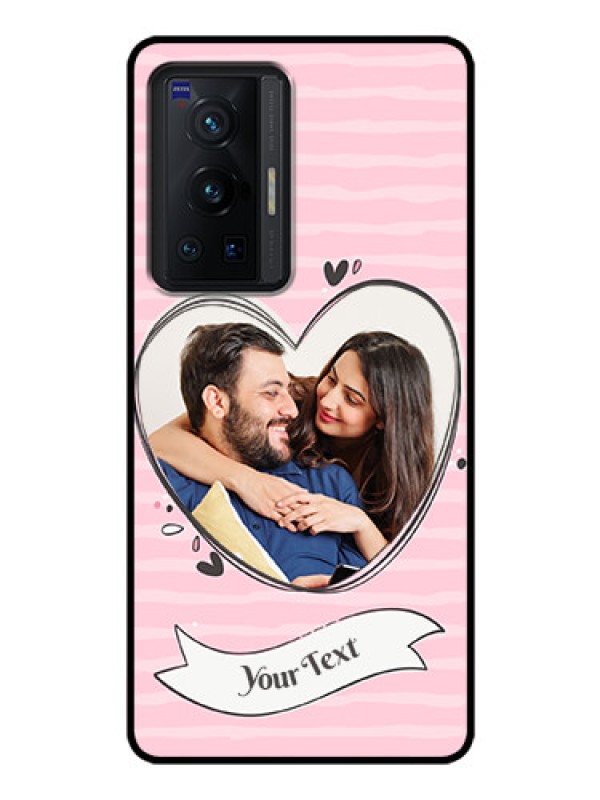 Custom Vivo X70 Pro 5G Custom Glass Phone Case - Vintage Heart Design