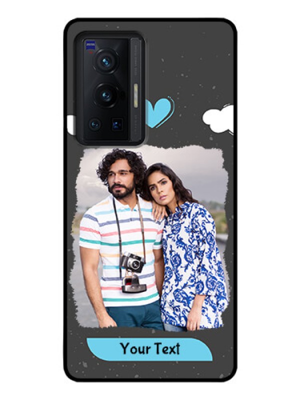 Custom Vivo X70 Pro 5G Custom Glass Phone Case - Splashes with love doodles Design