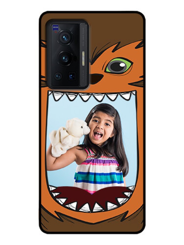 Custom Vivo X70 Pro 5G Photo Printing on Glass Case - Owl Monster Back Case Design
