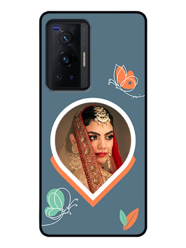 Custom Vivo X70 Pro 5G Custom Glass Mobile Case - Droplet Butterflies Design
