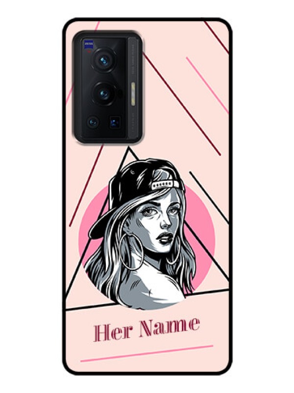 Custom Vivo X70 Pro 5G Personalized Glass Phone Case - Rockstar Girl Design