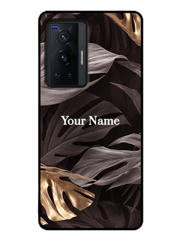 Custom Vivo X70 Pro 5G Personalised Glass Phone Case - Wild Leaves digital paint Design