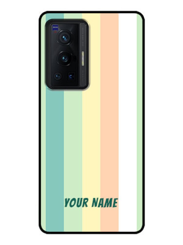 Custom Vivo X70 Pro 5G Photo Printing on Glass Case - Multi-colour Stripes Design