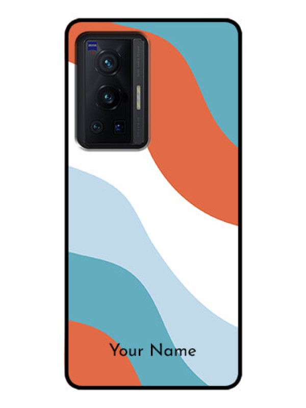 Custom Vivo X70 Pro 5G Custom Glass Mobile Case - coloured Waves Design