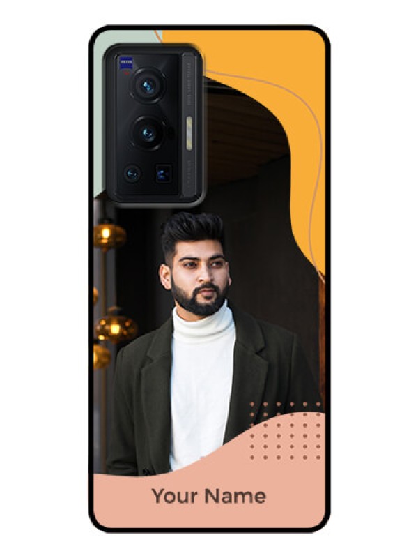 Custom Vivo X70 Pro 5G Personalized Glass Phone Case - Tri-coloured overlay design