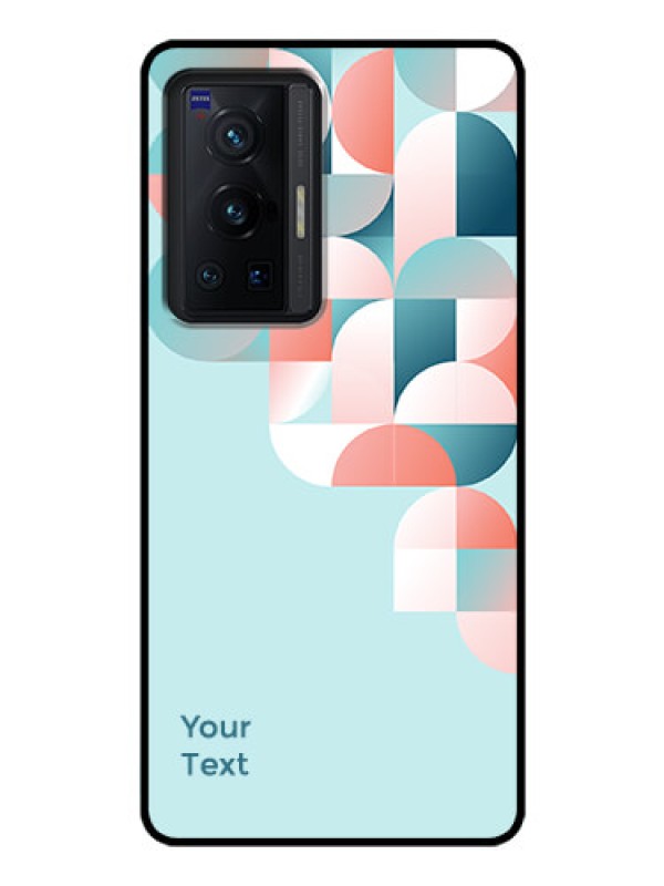 Custom Vivo X70 Pro 5G Custom Glass Phone Case - Stylish Semi-circle Pattern Design