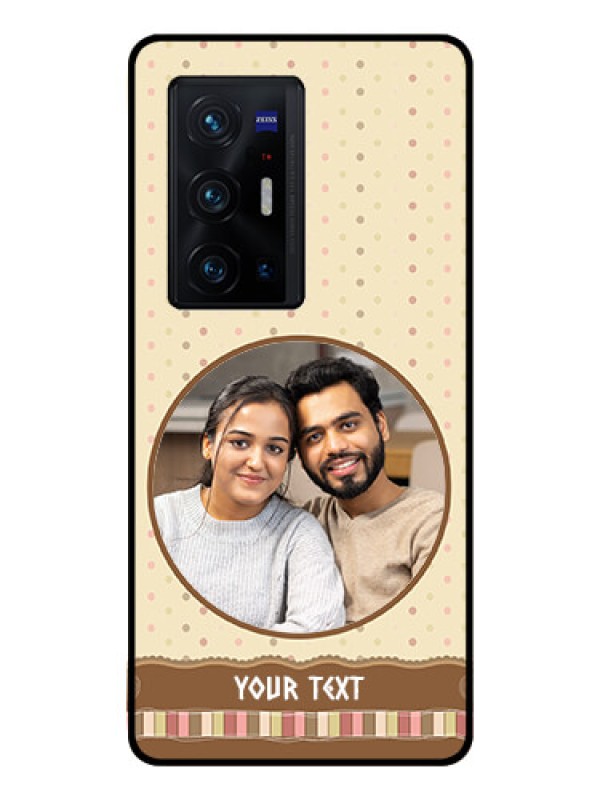 Custom Vivo X70 Pro Plus 5G Custom Glass Mobile Case - Brown Dotted Mobile Case Design