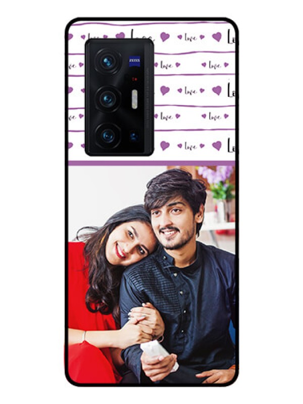 Custom Vivo X70 Pro Plus 5G Custom Glass Mobile Case - Couples Heart Design