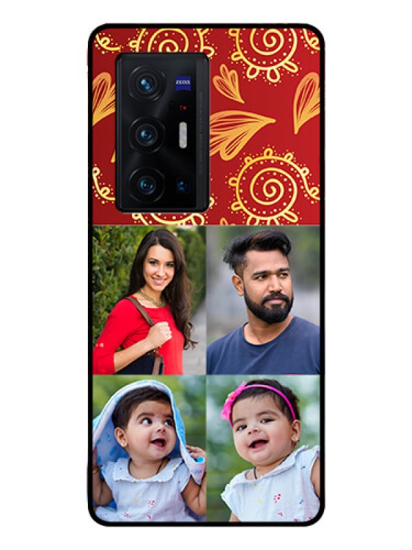 Custom Vivo X70 Pro Plus 5G Photo Printing on Glass Case - 4 Image Traditional Design