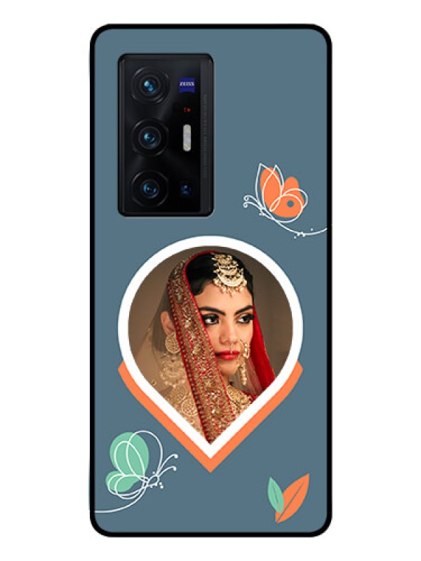 Custom Vivo X70 Pro Plus 5G Custom Glass Mobile Case - Droplet Butterflies Design