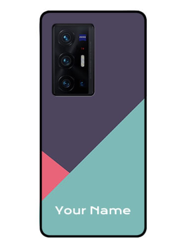 Custom Vivo X70 Pro Plus 5G Custom Glass Mobile Case - Tri Color abstract Design