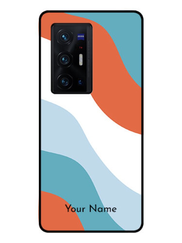 Custom Vivo X70 Pro Plus 5G Custom Glass Mobile Case - coloured Waves Design