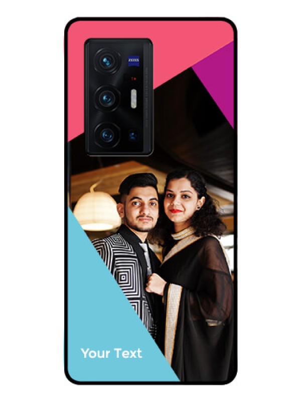 Custom Vivo X70 Pro Plus 5G Custom Glass Mobile Case - Stacked Triple colour Design