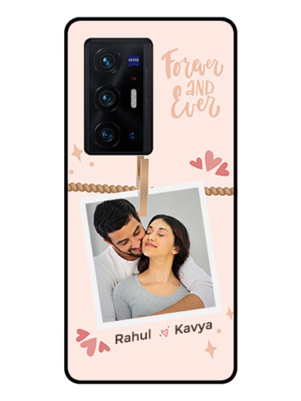 Custom Vivo X70 Pro Plus 5G Custom Glass Phone Case - Forever and ever love Design