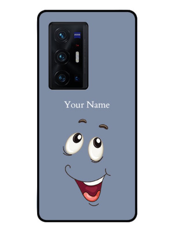 Custom Vivo X70 Pro Plus 5G Photo Printing on Glass Case - Laughing Cartoon Face Design