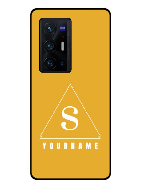 Custom Vivo X70 Pro Plus 5G Personalized Glass Phone Case - simple triangle Design