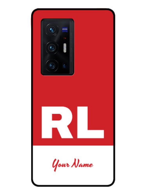Custom Vivo X70 Pro Plus 5G Personalized Glass Phone Case - dual tone custom text Design