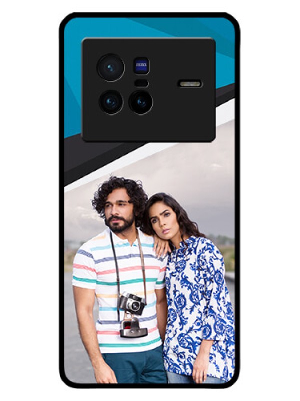 Custom Vivo X80 5G Photo Printing on Glass Case - Simple Pattern Photo Upload Design