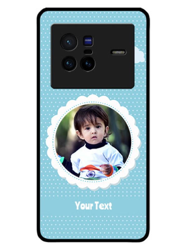 Custom Vivo X80 5G Personalised Glass Phone Case - Violet Pattern Design