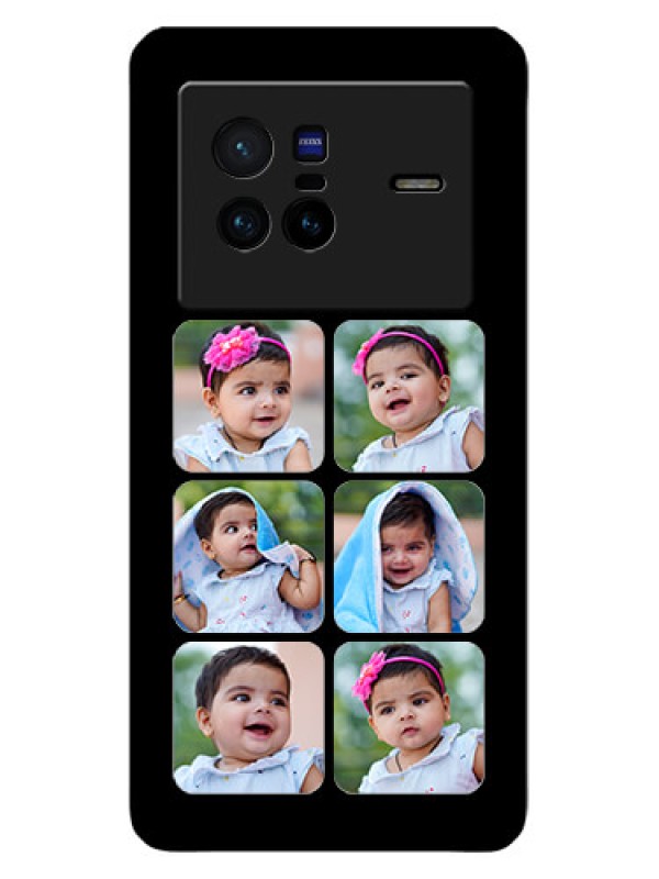 Custom Vivo X80 5G Photo Printing on Glass Case - Multiple Pictures Design