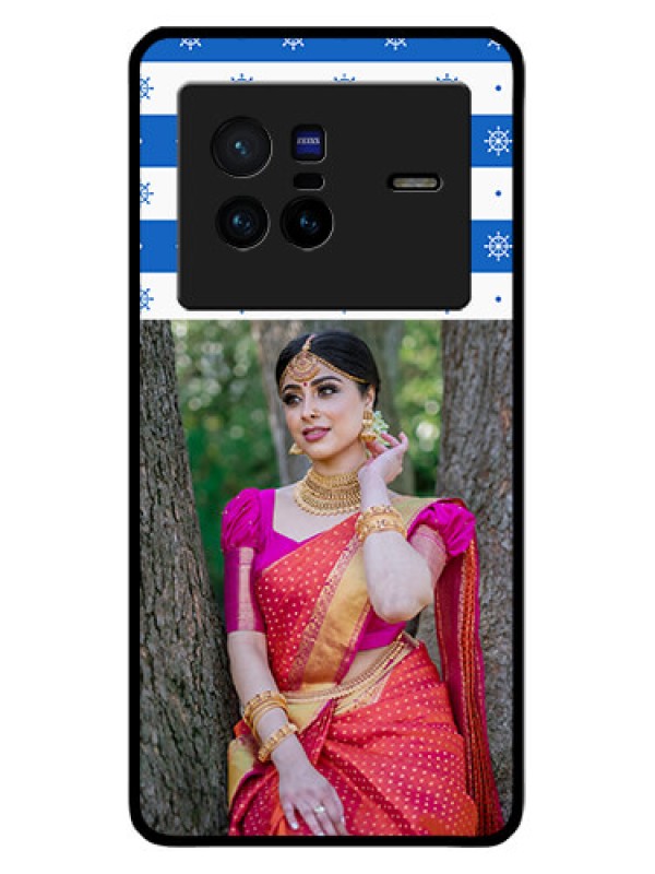 Custom Vivo X80 5G Photo Printing on Glass Case - Snow Pattern Design