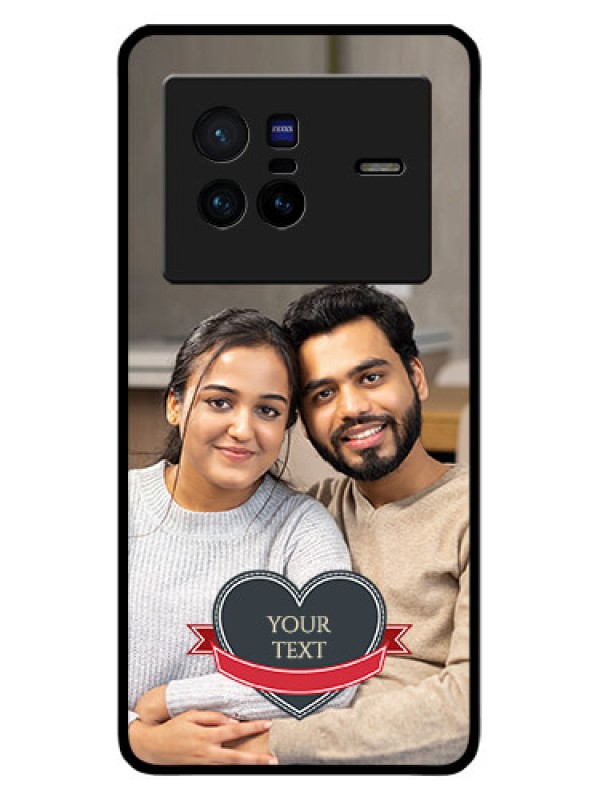 Custom Vivo X80 5G Custom Glass Phone Case - Just Married Couple Design