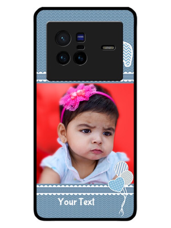 Custom Vivo X80 5G Photo Printing on Glass Case - with Kids Pattern Design