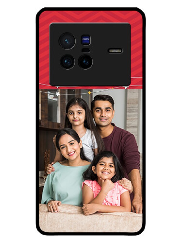 Custom Vivo X80 5G Personalized Glass Phone Case - Happy Family Design