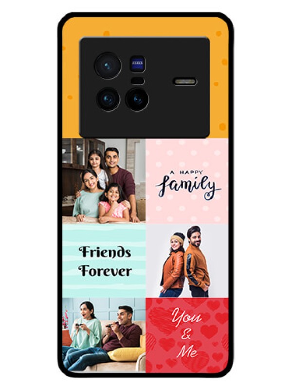 Custom Vivo X80 5G Personalized Glass Phone Case - Images with Quotes Design