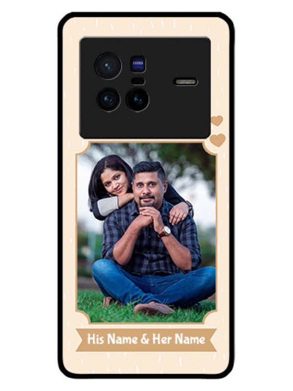 Custom Vivo X80 5G Custom Glass Phone Case - with confetti love design