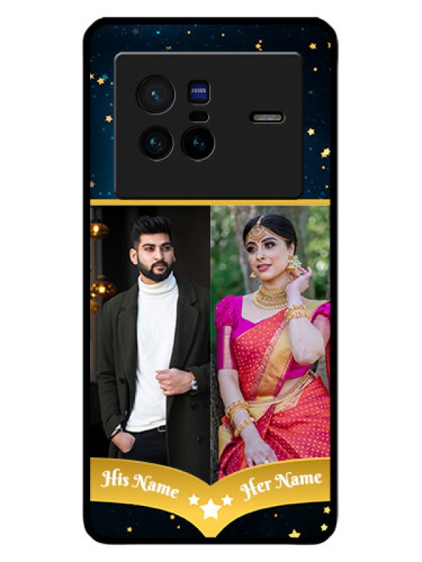 Custom Vivo X80 5G Custom Glass Phone Case - Galaxy Stars Backdrop Design
