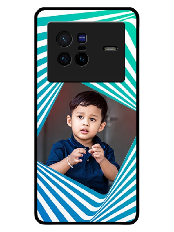 Custom Vivo X80 5G Personalized Glass Phone Case - Abstract Spiral Design