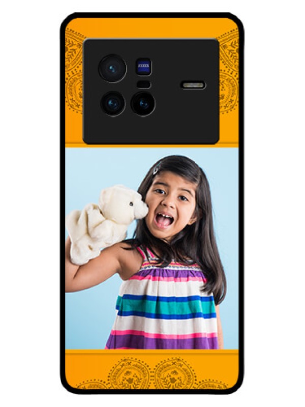 Custom Vivo X80 5G Personalized Glass Phone Case - Photo Wedding Design