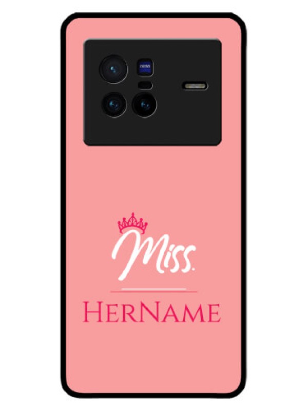 Custom Vivo X80 5G Custom Glass Phone Case Mrs with Name