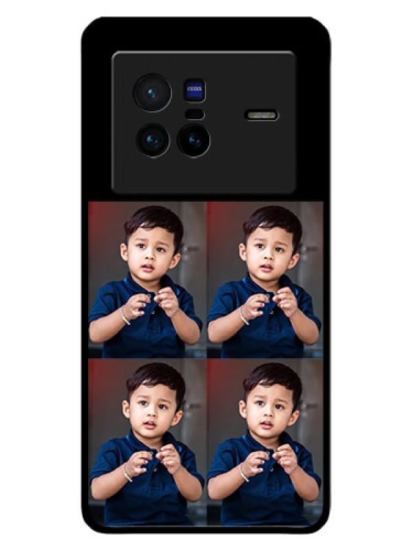 Custom Vivo X80 5G 4 Image Holder on Glass Mobile Cover