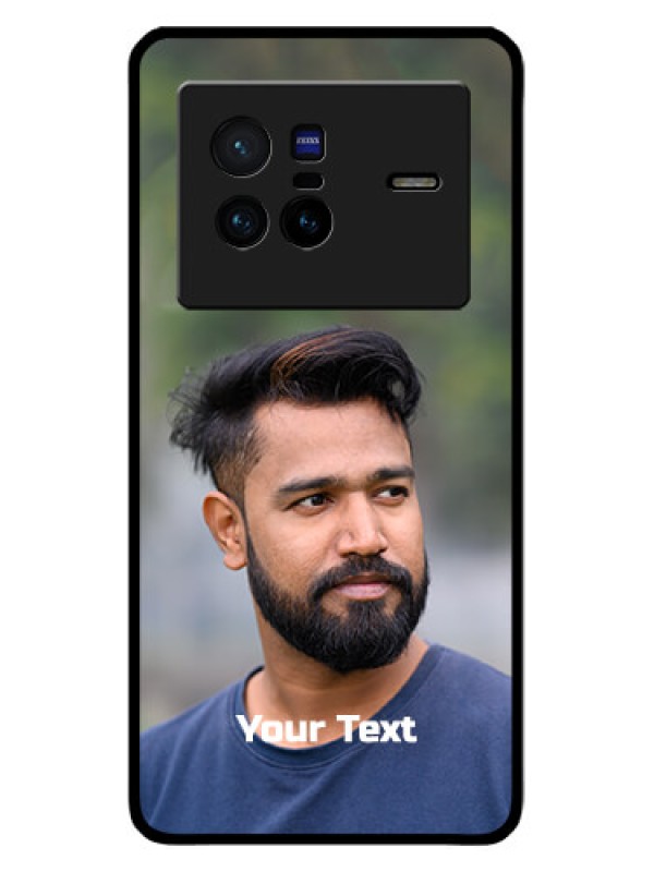 Custom Vivo X80 5G Glass Mobile Cover: Photo with Text