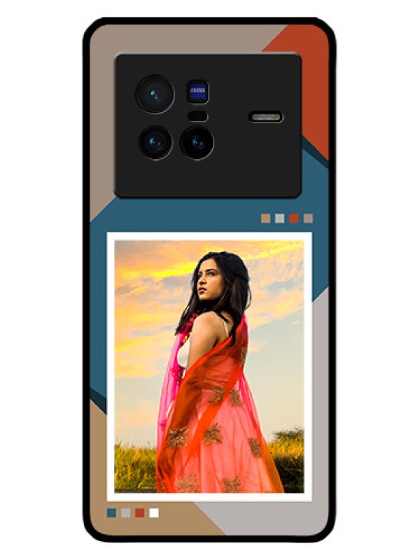 Custom Vivo X80 5G Personalized Glass Phone Case - Retro color pallet Design