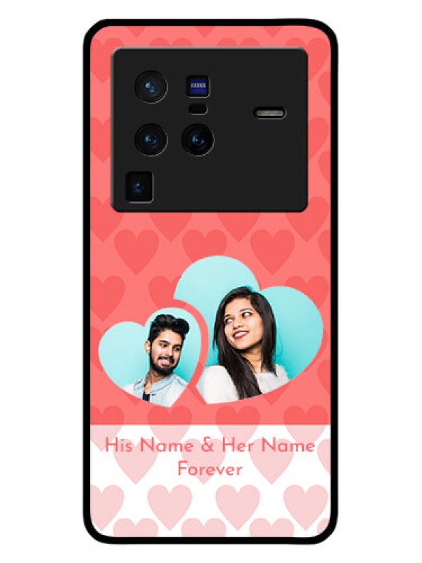 Custom Vivo X80 Pro 5G Personalized Glass Phone Case - Couple Pic Upload Design