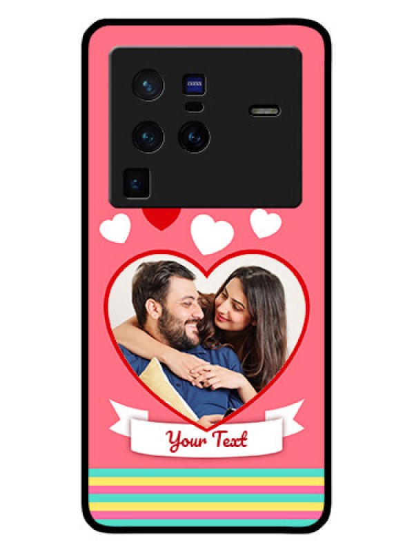 Custom Vivo X80 Pro 5G Photo Printing on Glass Case - Love Doodle Design